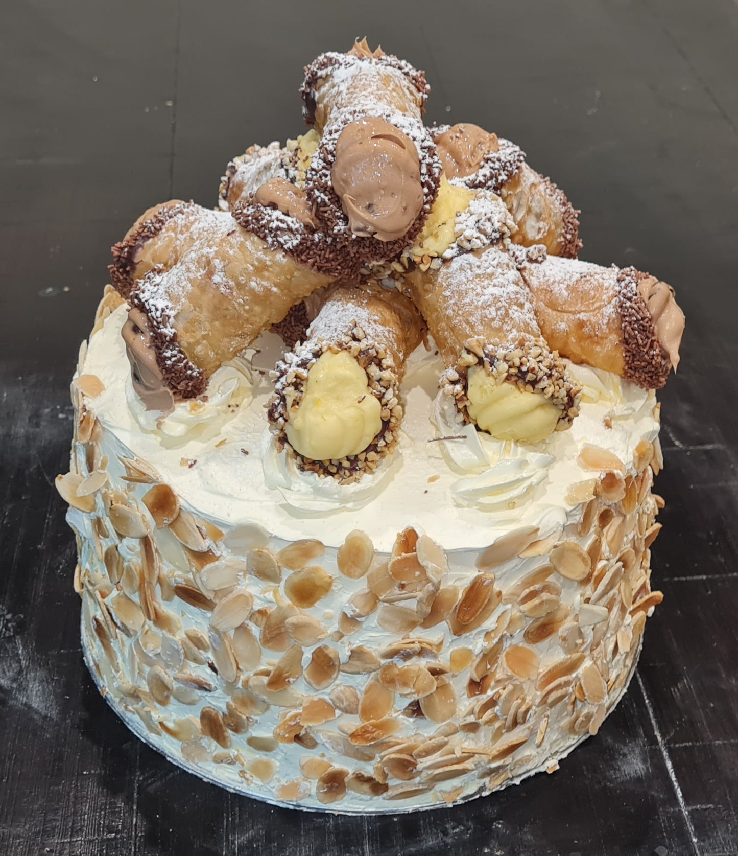 Cannoli Tower Cake